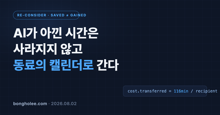 AI가 아낀 시간은 사라지지 않고 동료의 캘린더로 간다